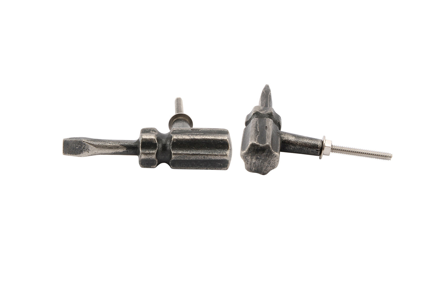 Set of 2 | Iron Screwdriver • Garden Shed • Drawer Pull • Drawer Knob • DIY Upcycle • Gifts for Home • Home Improvement • Rennovations