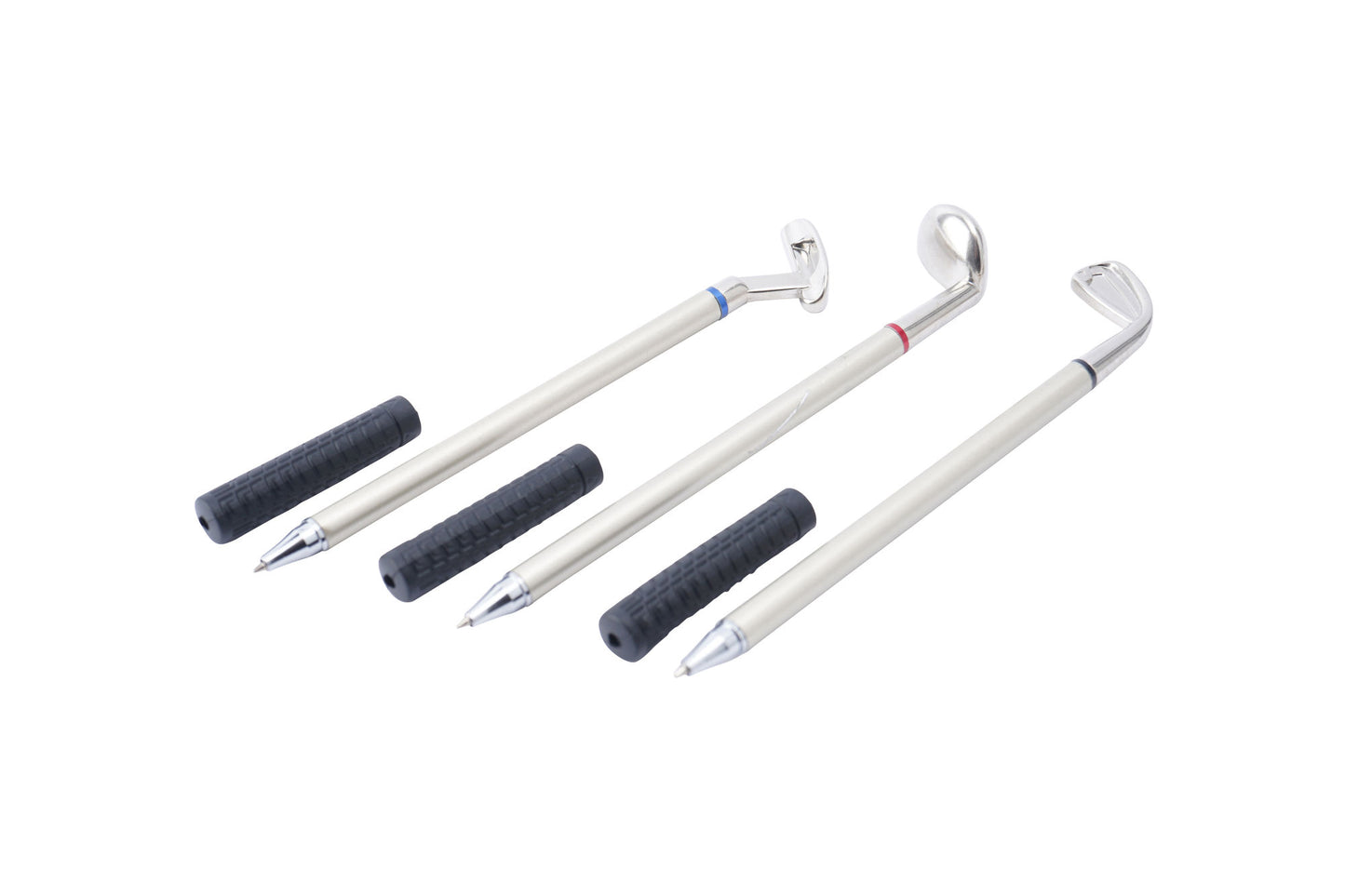 3 Golf Club Pens • Gift Box • Blue, Black & Red Ink • Hole-In-One • Stationary • Dapper Chap • Gift For Him