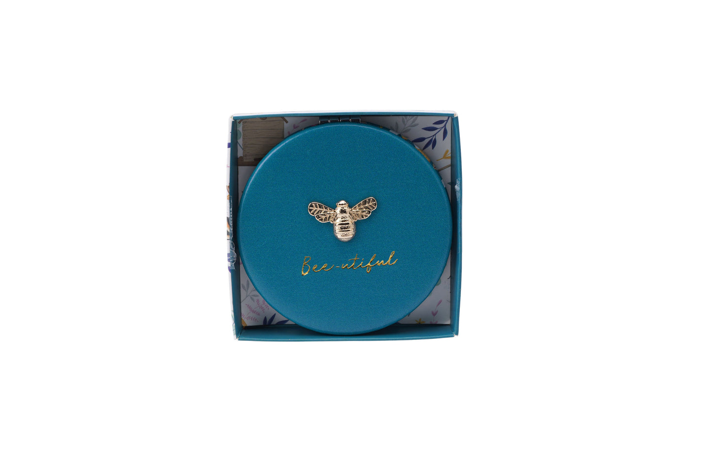 Blue Bee Design Ladies Glass Compact Mirror • Perfect Gift • Gift Boxed • Travel Friendly • Handbag Accessory • Ladies Gift • Vacation