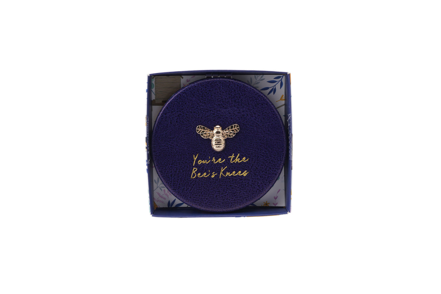 Purple 'You're the Bees Knees' Bee Compact Mirror β’ Perfect Gift β’ Gift Boxed β’ Travel Friendly β’ Handbag Accessory Ladies Gift β’ Vacation