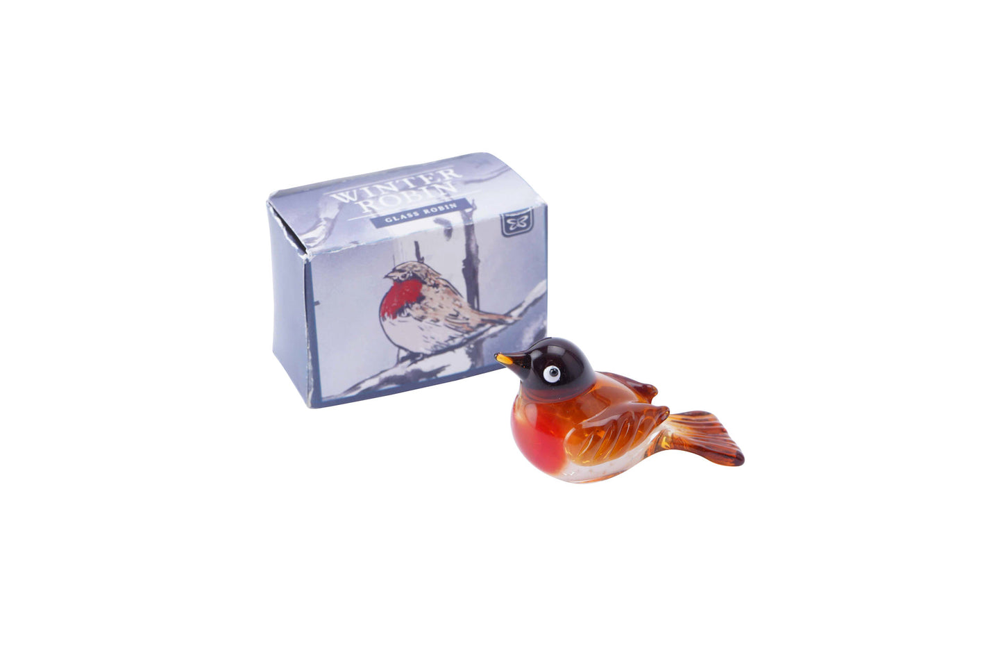 Winter Robin Glass Robin