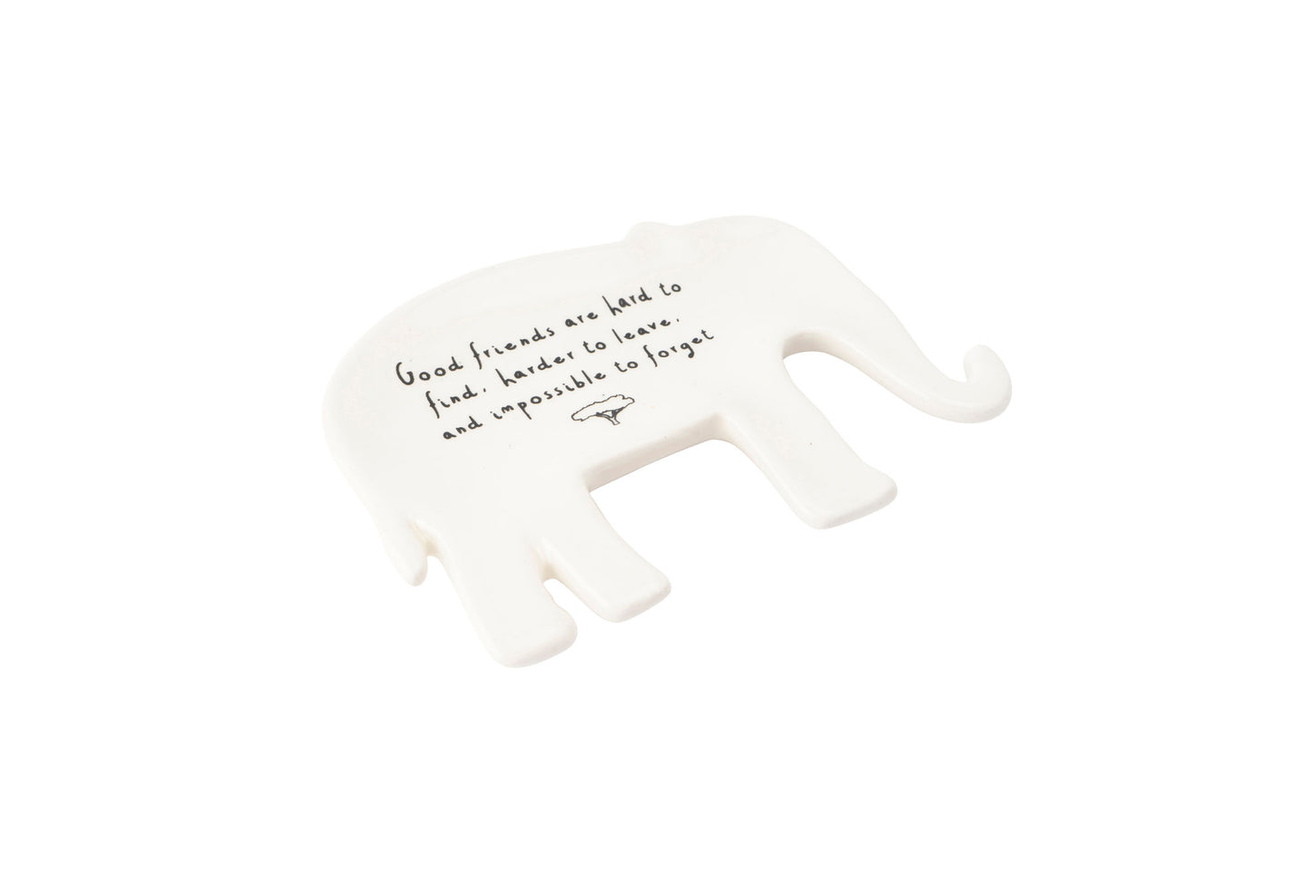 Ceramic Elephant Shaped Jewellery Ring Dish | 'Good Friends are hard to find...' | Organiser | Necklaces, Rings, Earrings | Gift Boxed