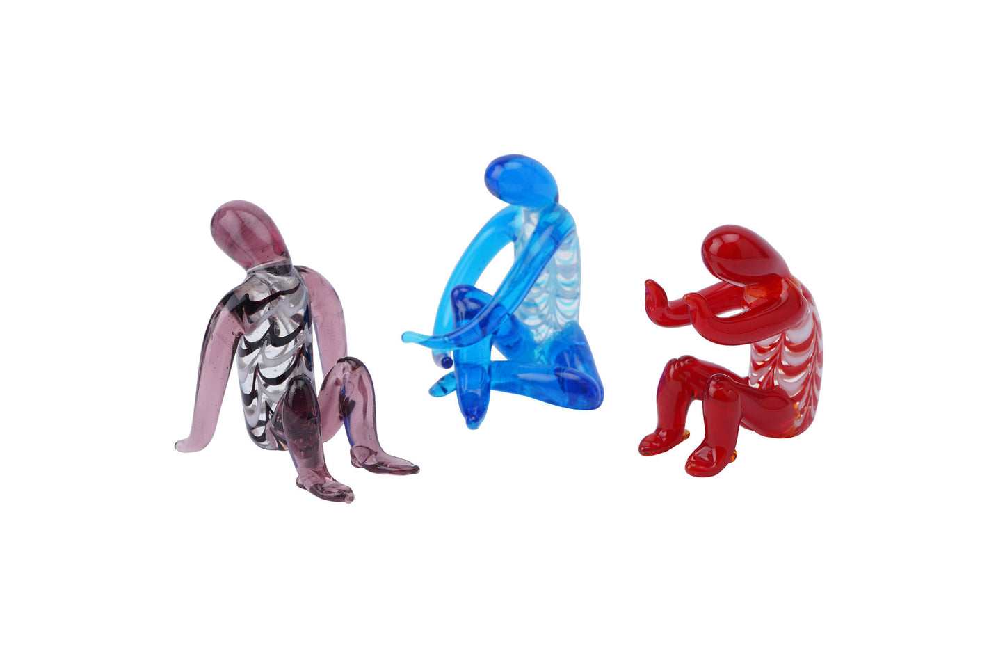 3 Assorted Coloured Yoga Pose Ornament