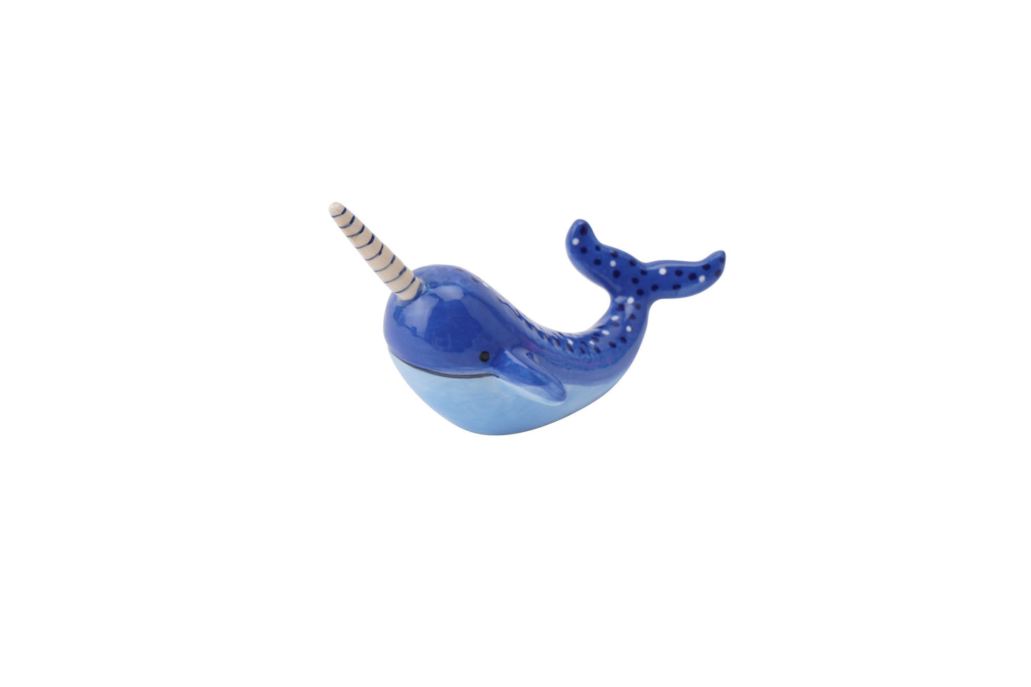 Noah the Narwhale Ceramic Ring and Jewellery Holder and Organiser Stand in Gift Box | Bedside and Bathroom or Kitchen Sink Storage
