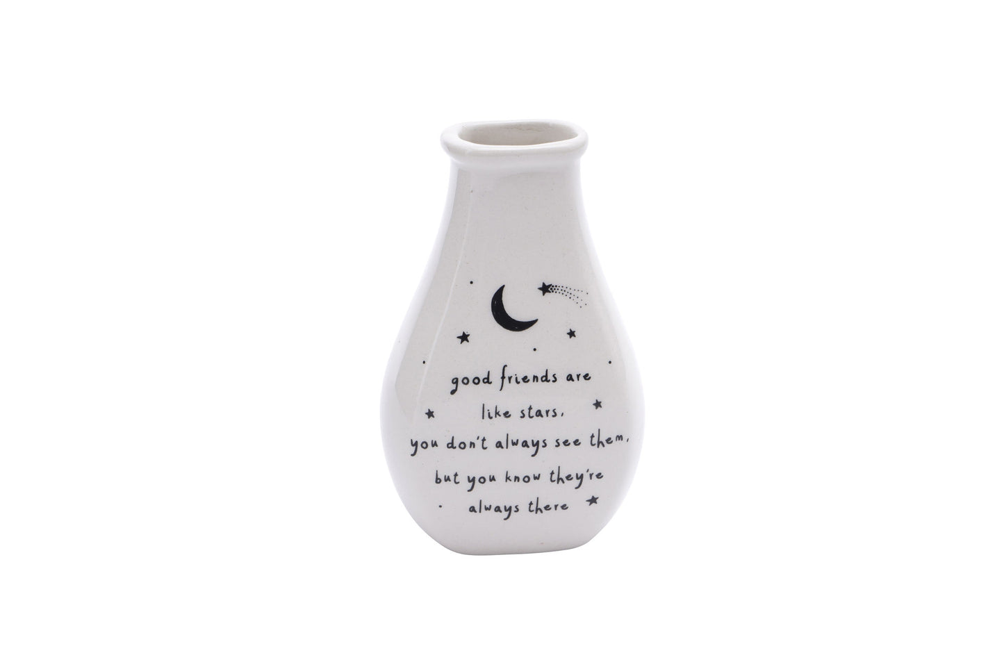 Ceramic 'Good Friends are like stars.....' Bud Vase