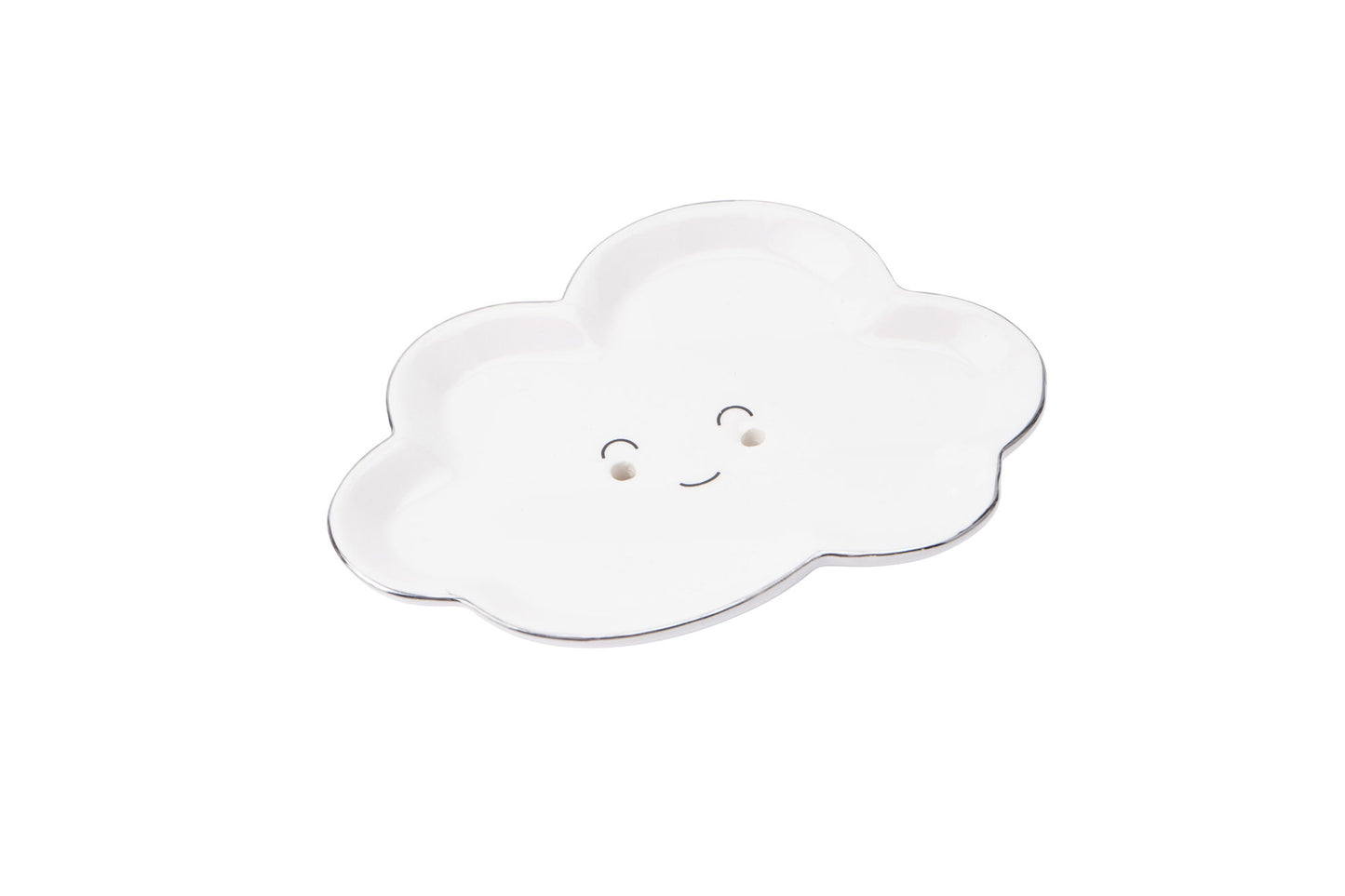 White Cloud Ceramic Soap Dish