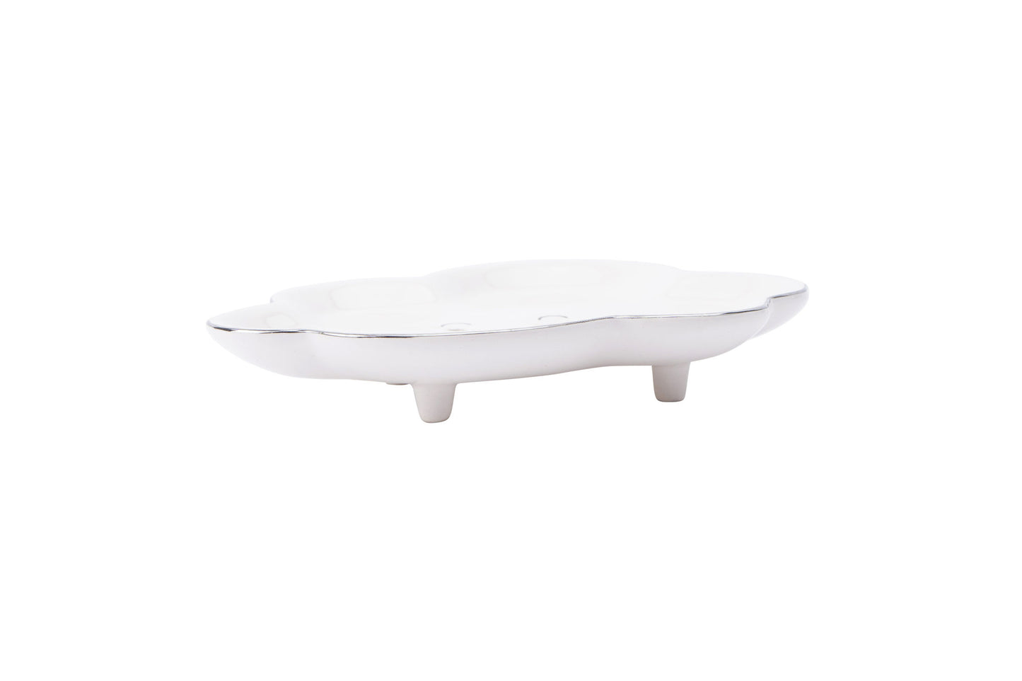 White Cloud Ceramic Soap Dish