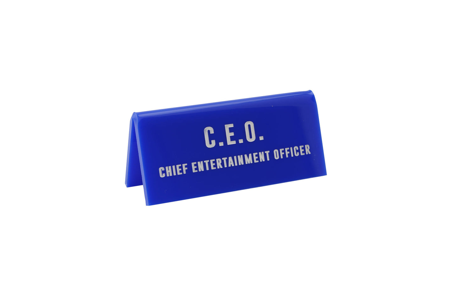 Navy Acrylic Desk Sign 'C.E.O Chief Entertainment Officer'