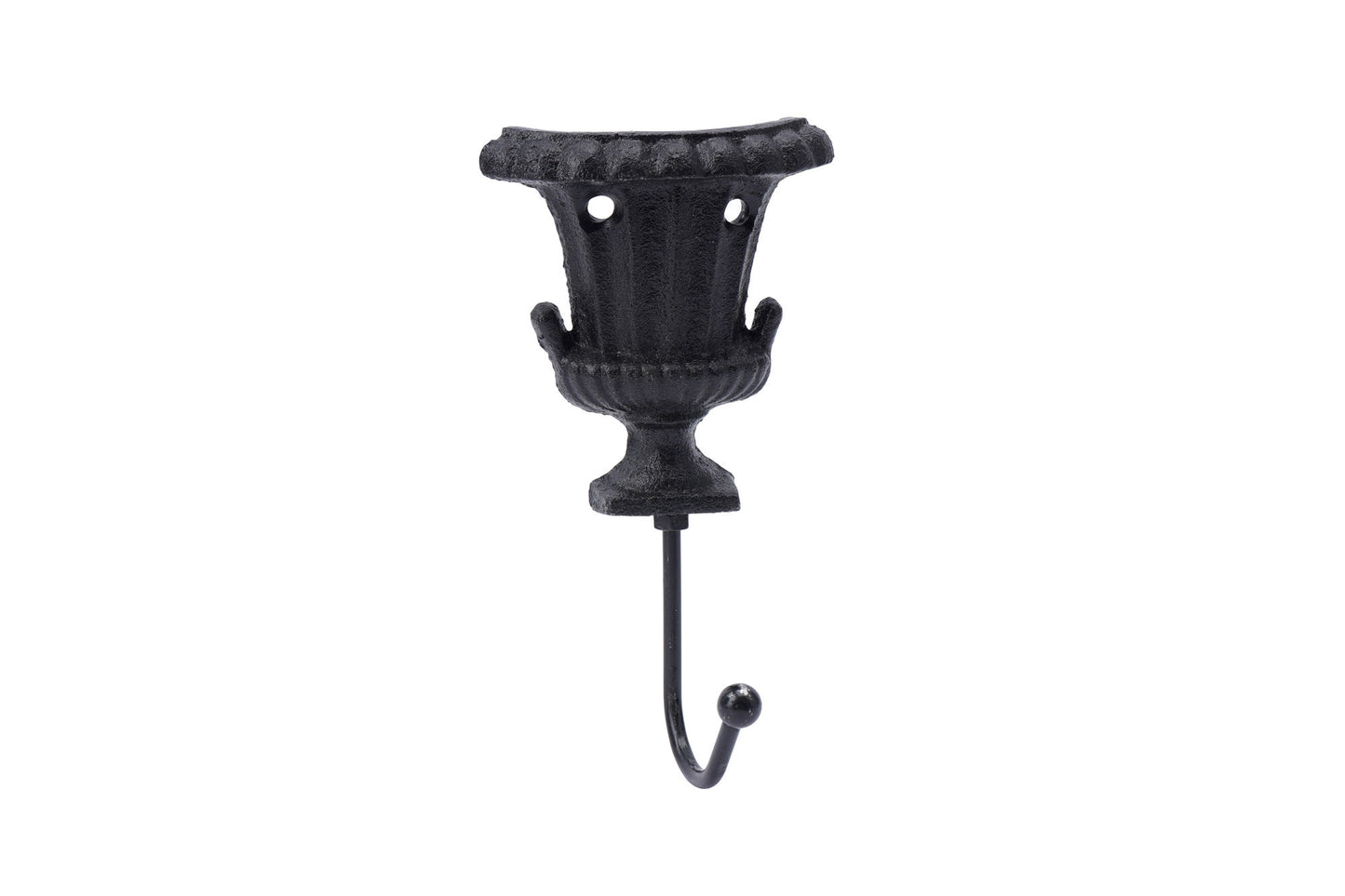 Cast Iron Ribbed Urn Wall Hook | Garden Shed | Coat Hook | Coat Rack