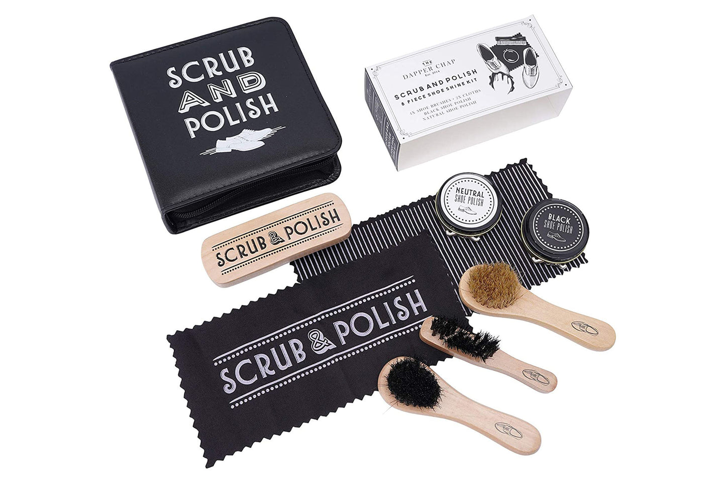 Dapper Chap 'Scrub and Polish' Shoe Shine Kit