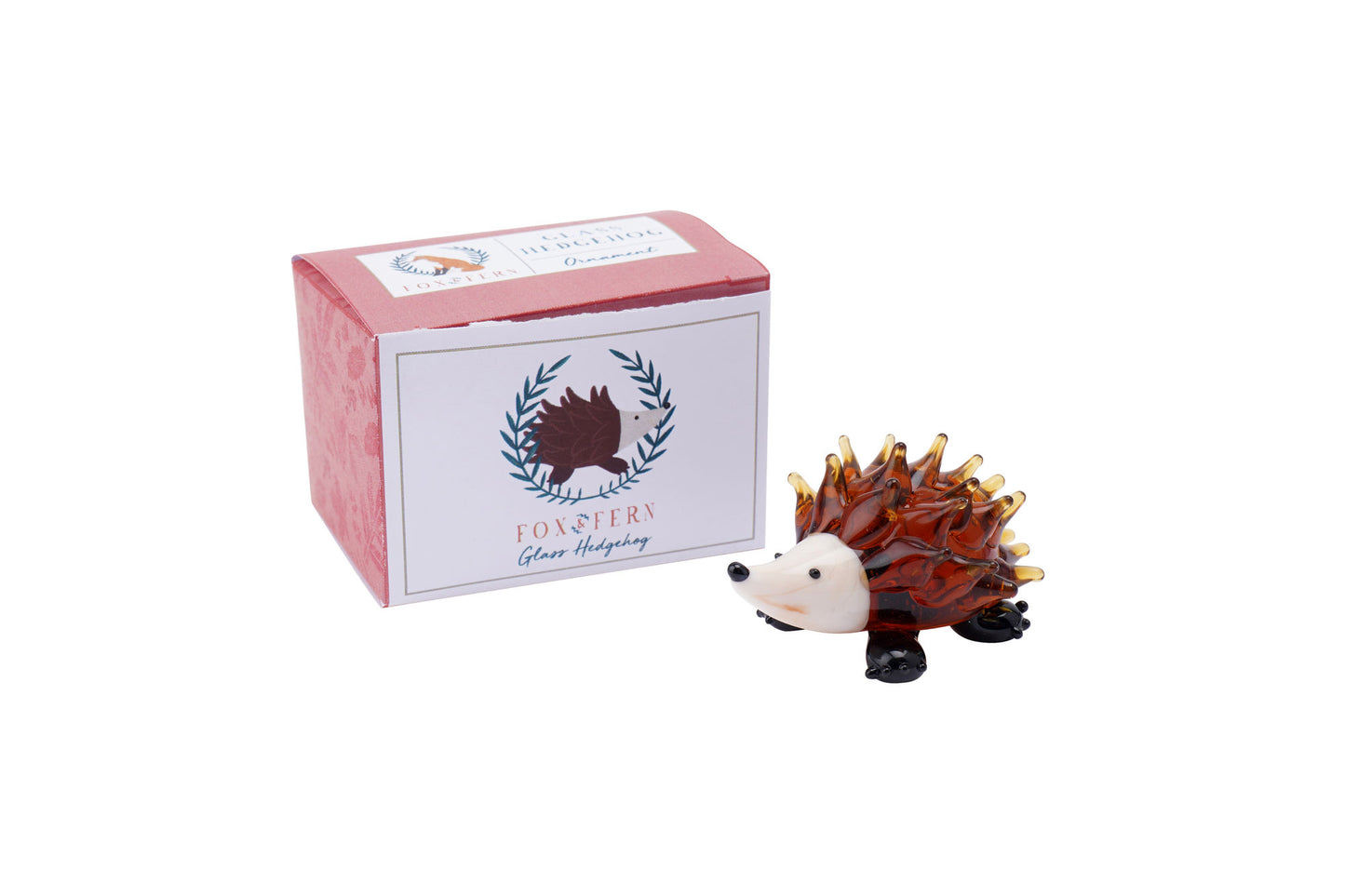 Glass Hedgehog Ornament In Gift Box • Decoration • Ornament • Collectable • Gift For Home • Home Decor