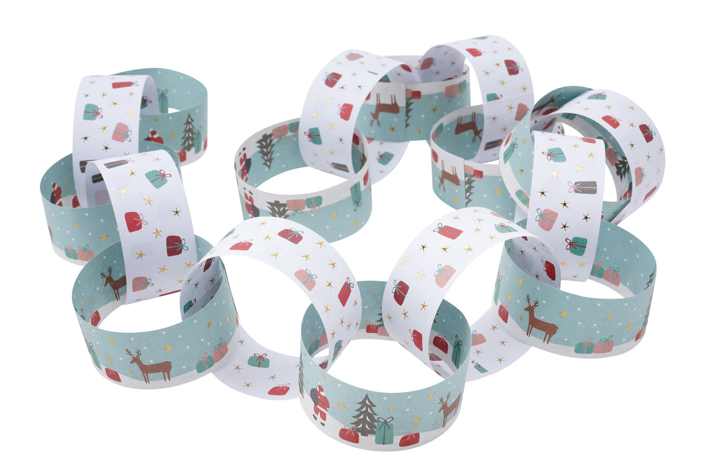 Pack of 100 Christmas Present Scene Paper Chains