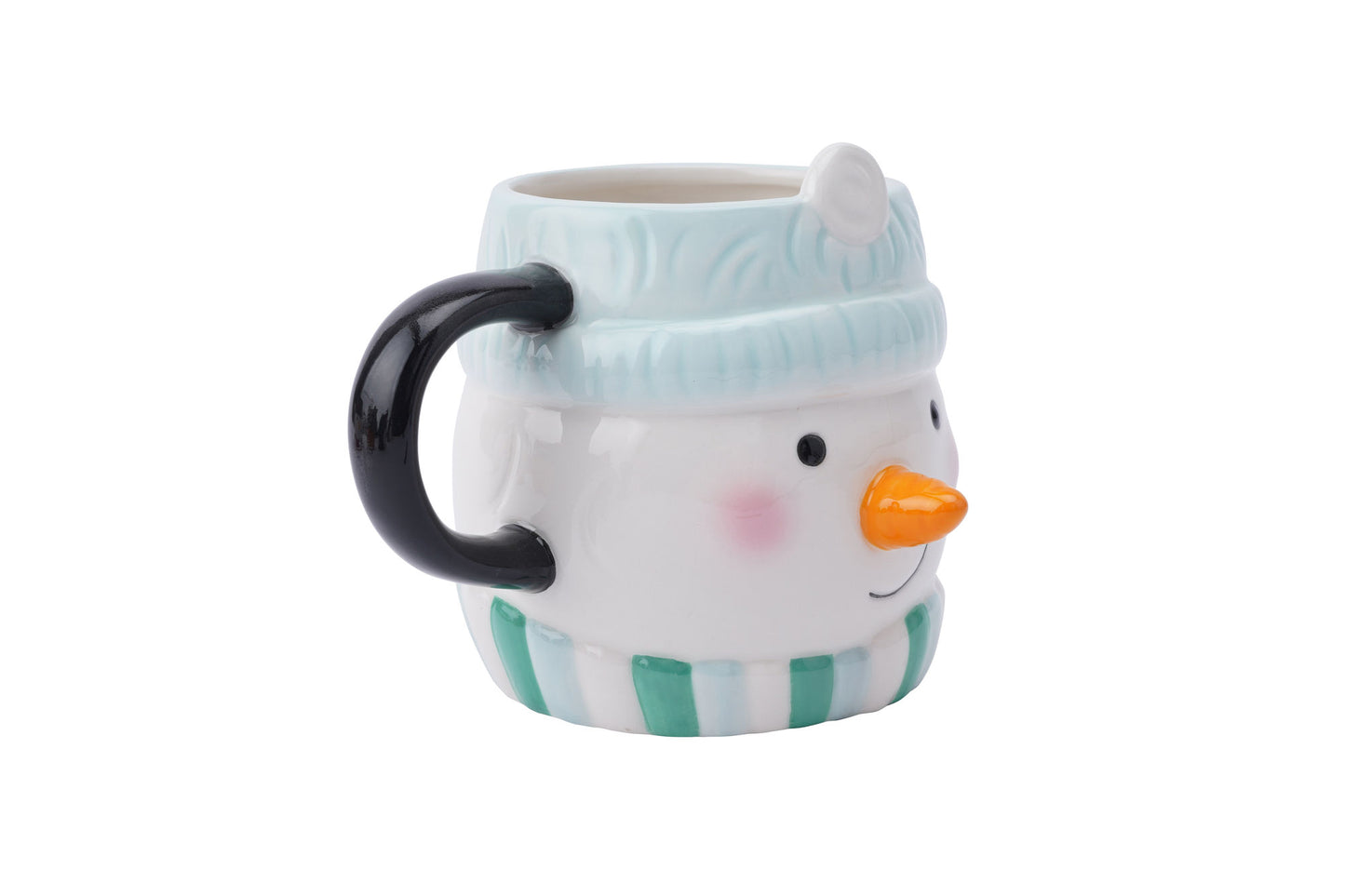 Christmas Jolly Snowman Snack Cookie and Biscuit Mug Gift Boxed | Artisan Coffee & Tea Cup | Ideal Gift