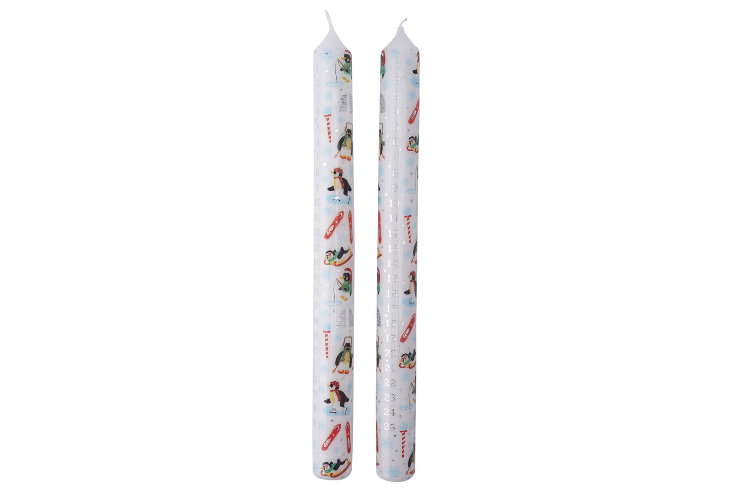 Winter Wonderland Penguin Pack of 2 Advent Candles