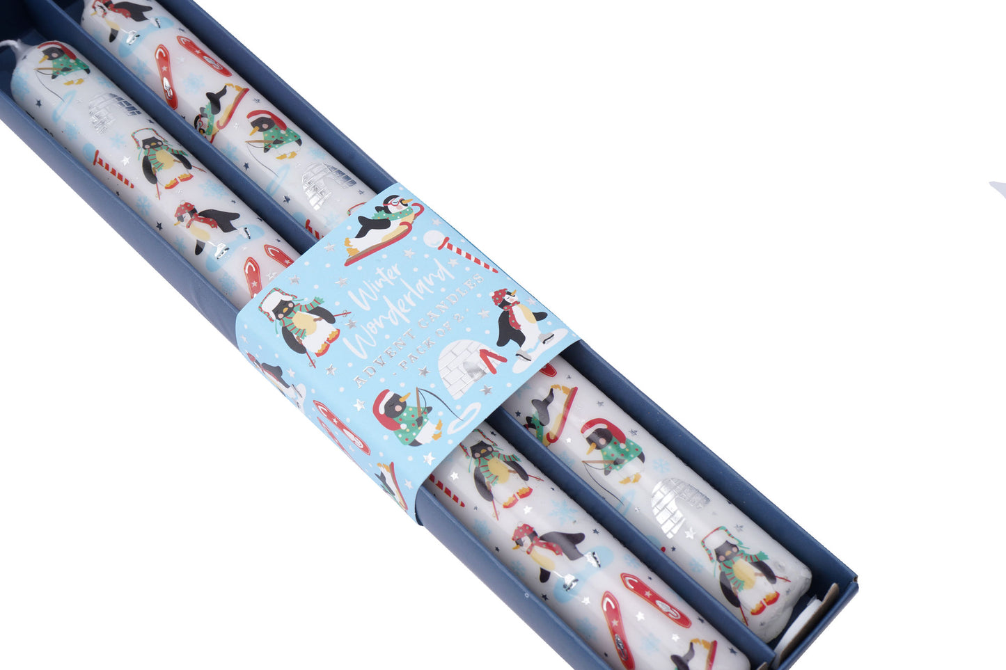 Winter Wonderland Penguin Pack of 2 Advent Candles