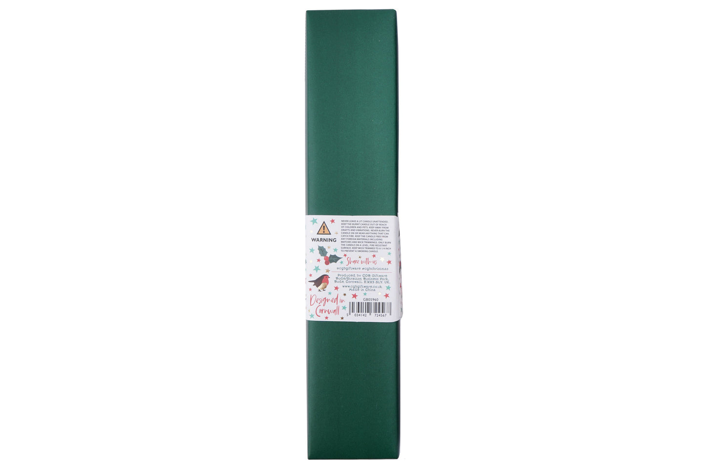 Christmas Deck The Halls Pack of 2 Advent Candles