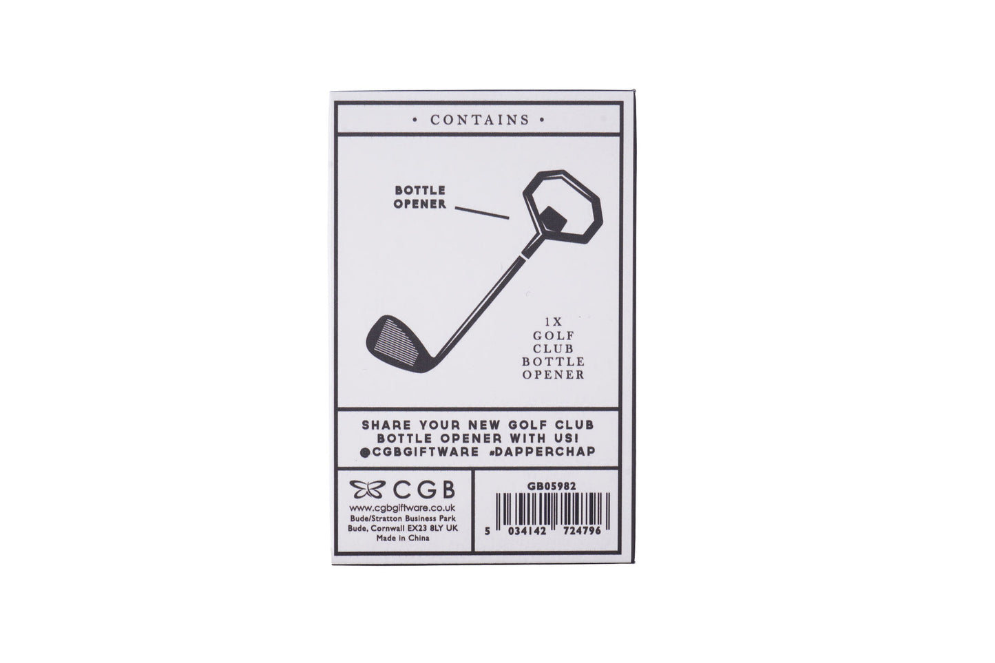 Golf Club Bottle Opener In Gift Box