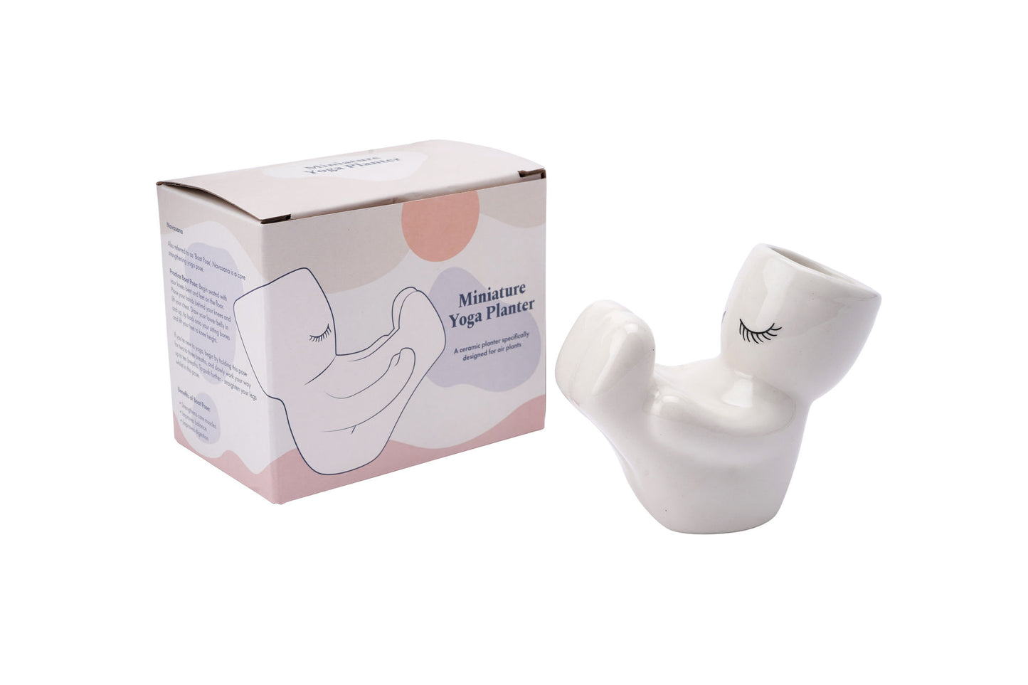 Boat Yoga Pose Mini Indoor Air Planter with Gift Box