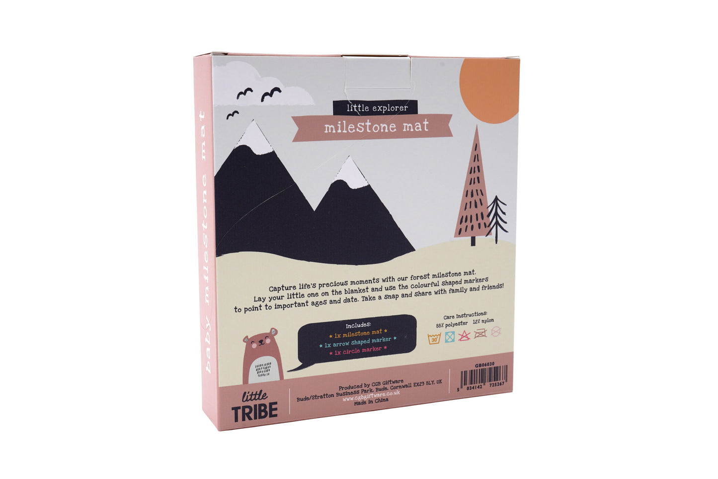 Baby Milestone Mountain Forest Mat Blanket with Gift Box | 100cm x 90cm