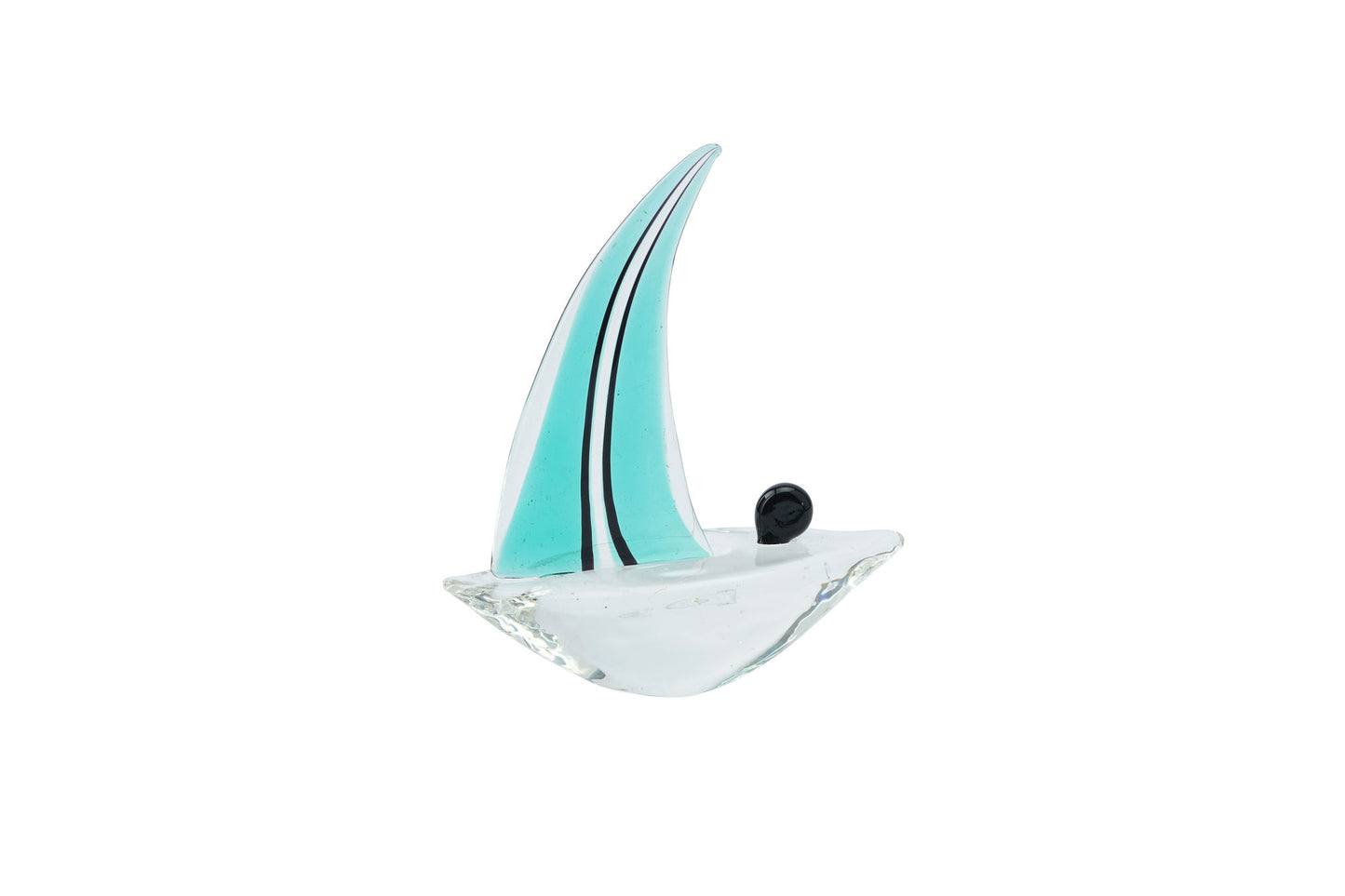 Coast to Coast Green Glass Sailing Boat