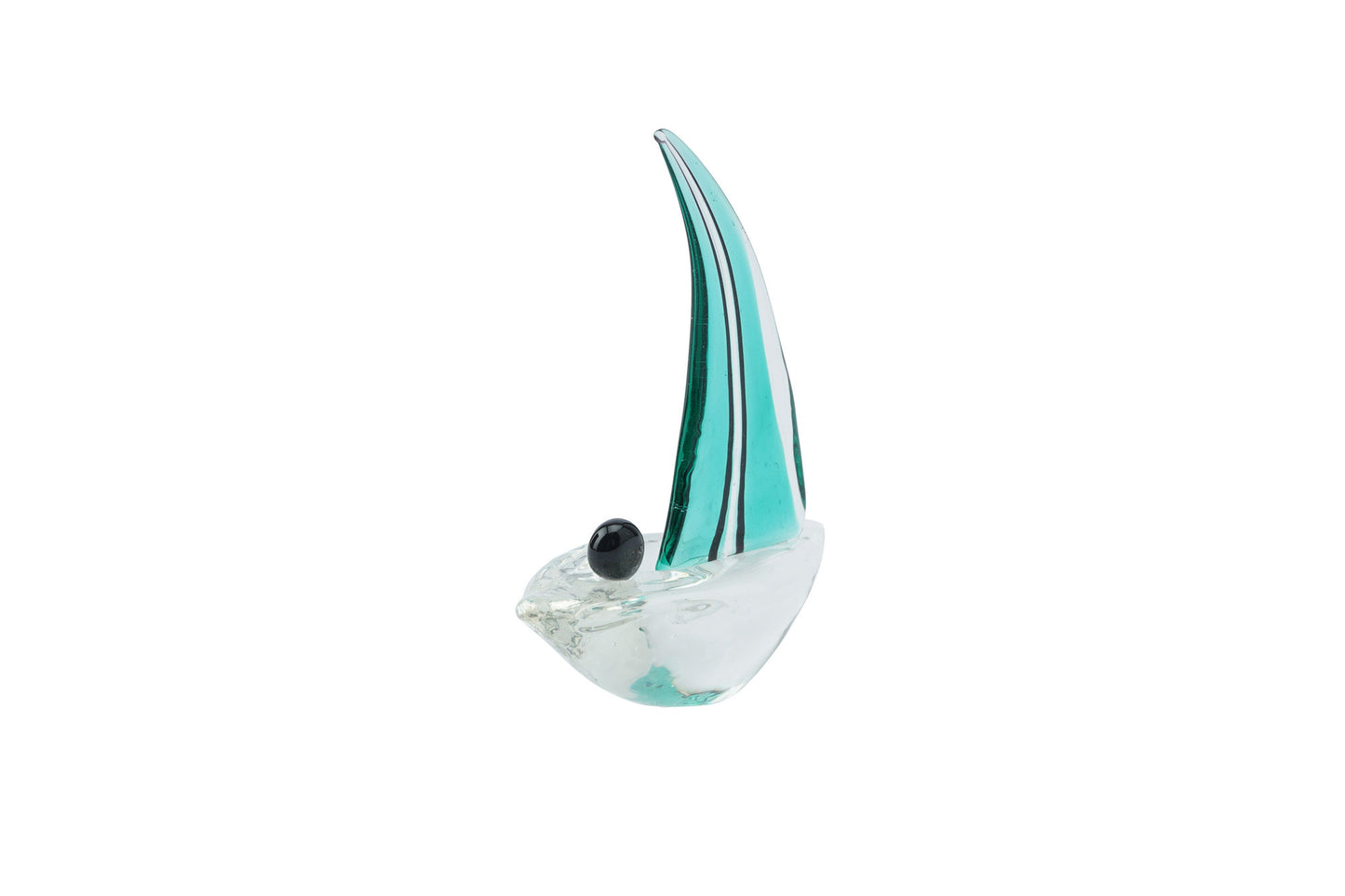 Coast to Coast Green Glass Sailing Boat