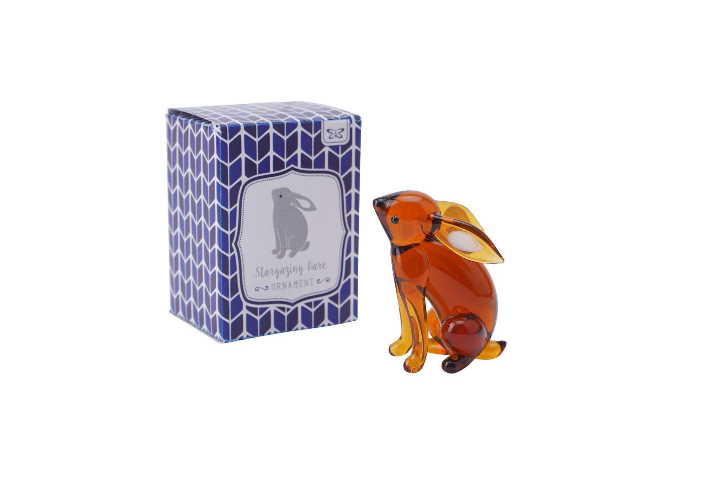 Glass Stargazing Hare • Gift Box • Decoration • Ornament • Collectable • Gift For Home