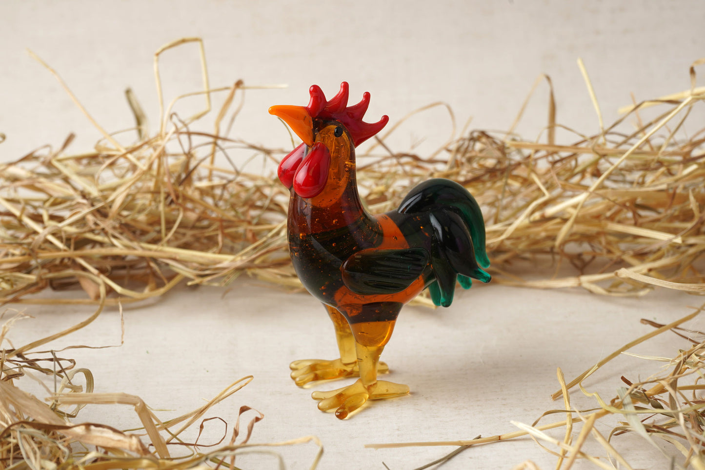 Glass Brown Cockerel