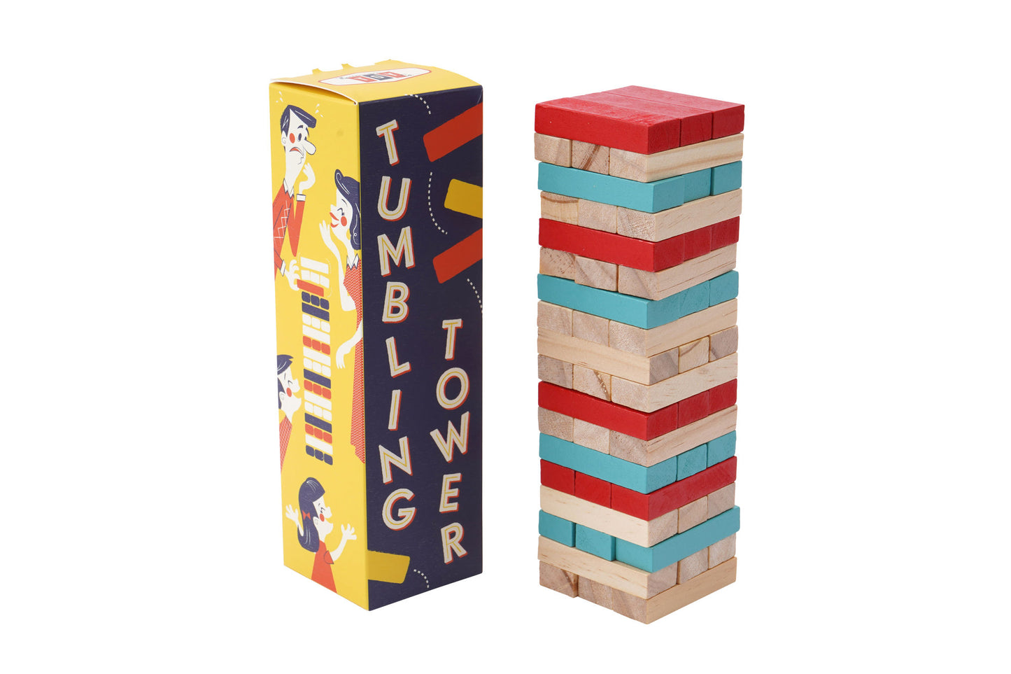 Wooden Topple Tower Stacking Game with Gift Box