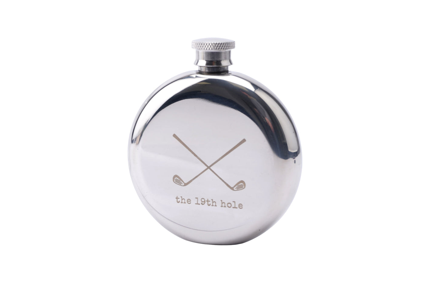 Golfing Stainless Steel Hip Flask | The 19th Hole Golf Accessory | Gift Boxed | Gift For Him