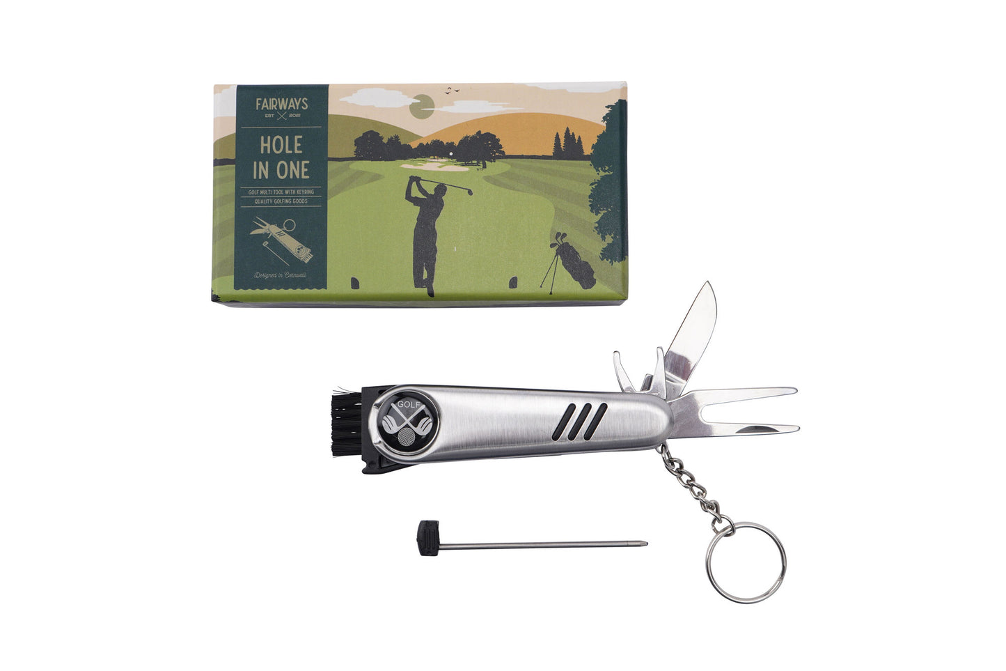 Golfing 7-In-1 Multi Tool | Ball Marker Brush Pen | Gift For Him