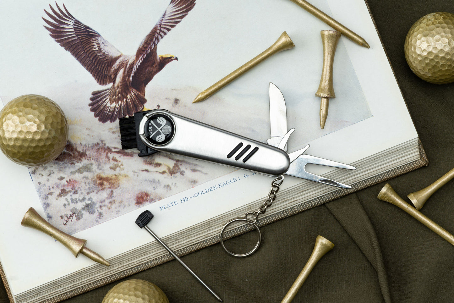 Golfing 7-In-1 Multi Tool | Ball Marker Brush Pen | Gift For Him
