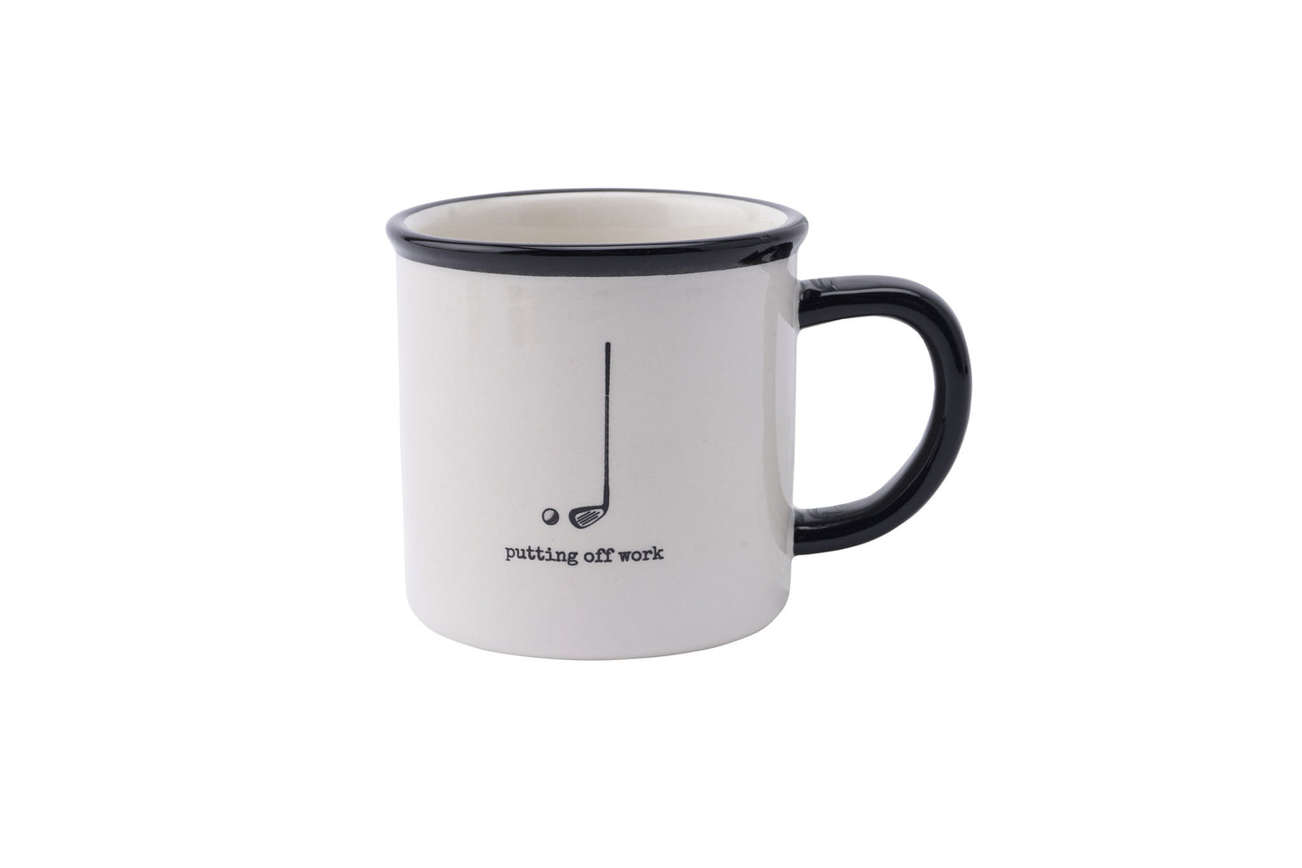 Golf Ceramic Mug • Fairways Golfing Goods ‘Putting Off Work’ • Men's • Gift Box • Mug Tea Coffee • Kitchen Home Accessory • Gift For Him