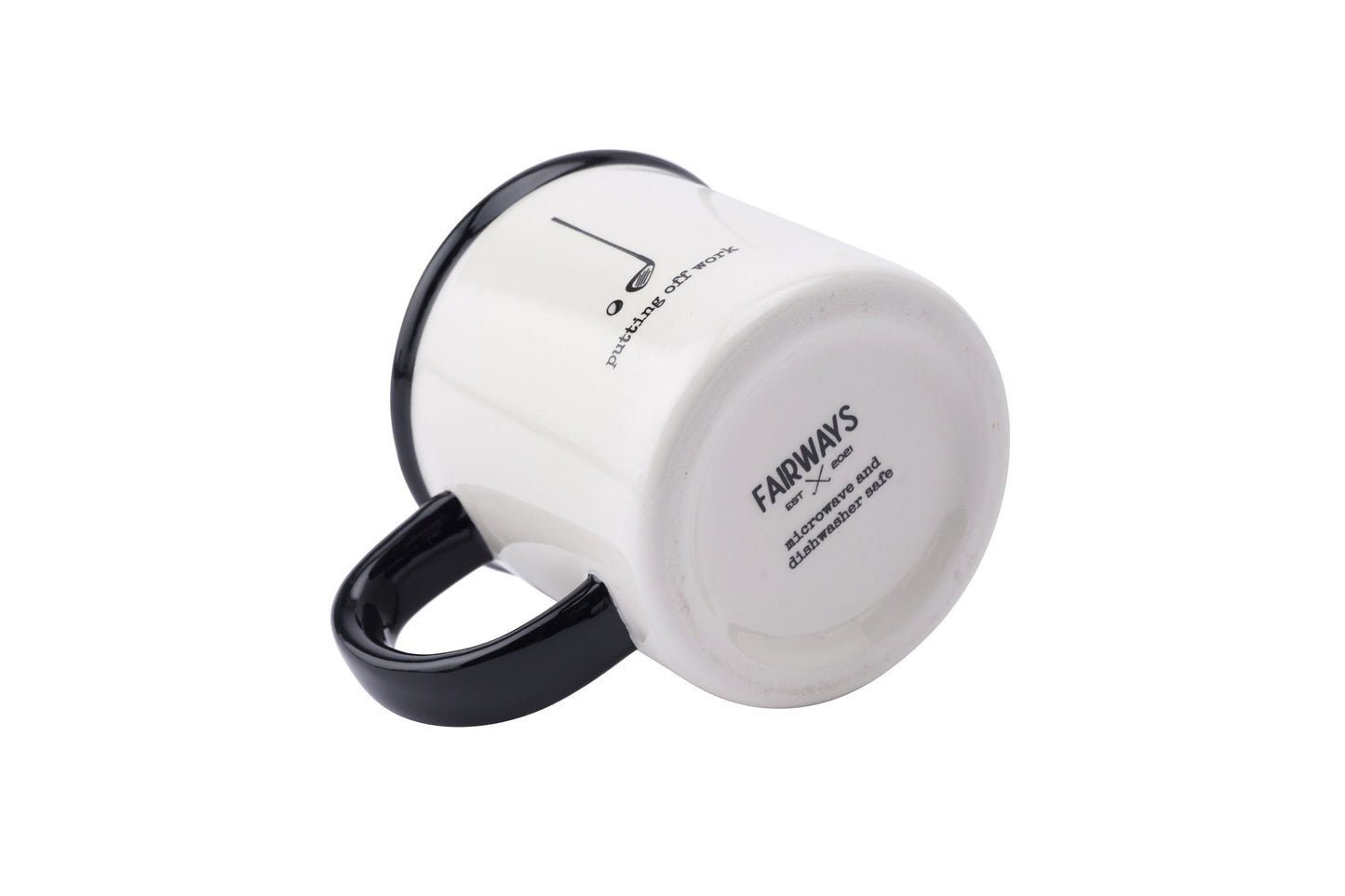 Golf Ceramic Mug • Fairways Golfing Goods ‘Putting Off Work’ • Men's • Gift Box • Mug Tea Coffee • Kitchen Home Accessory • Gift For Him