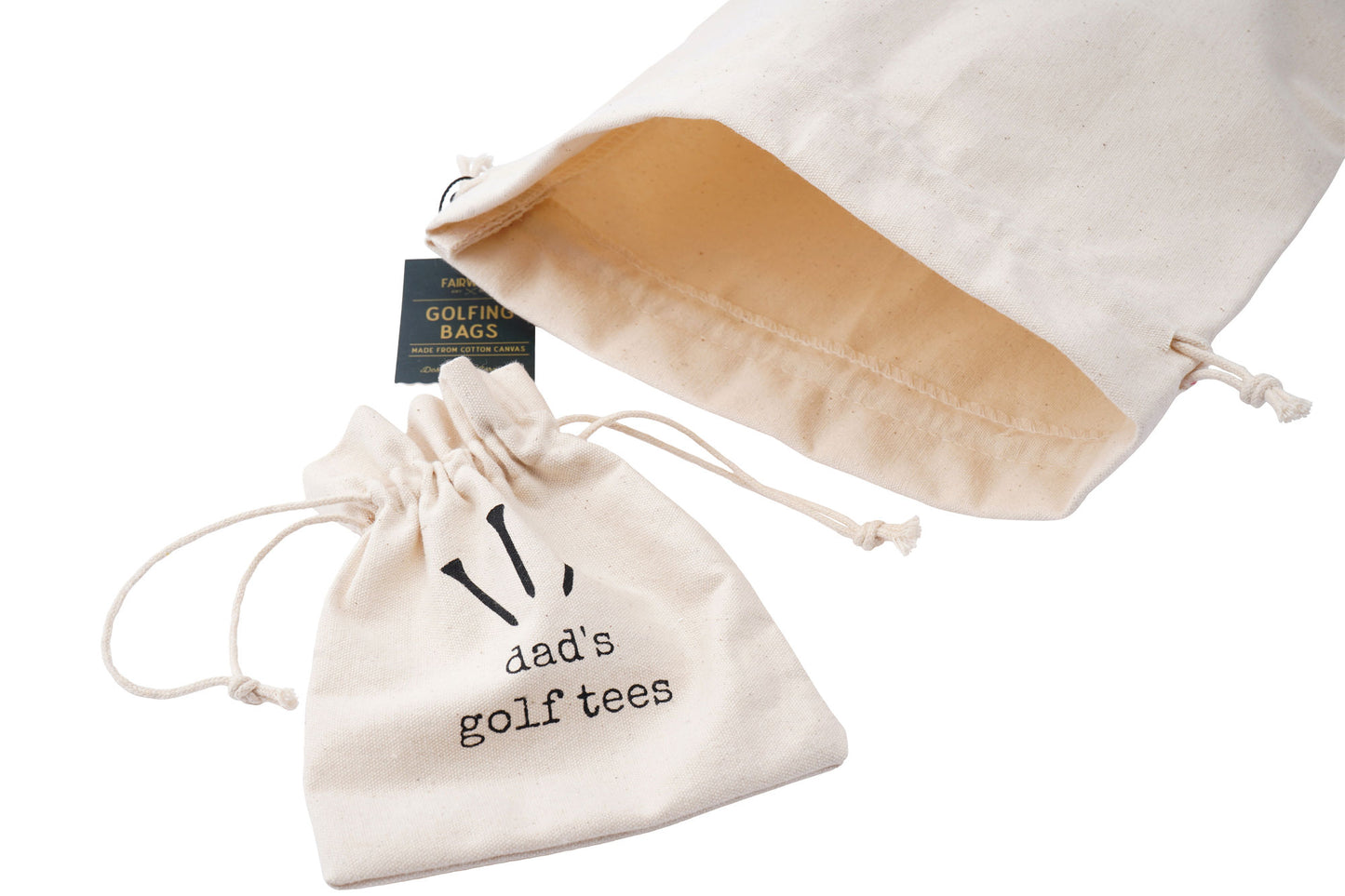 Set of 2 Golf Bags | For Golf Balls and Golf Tee’s | Men's | Gift For Dad