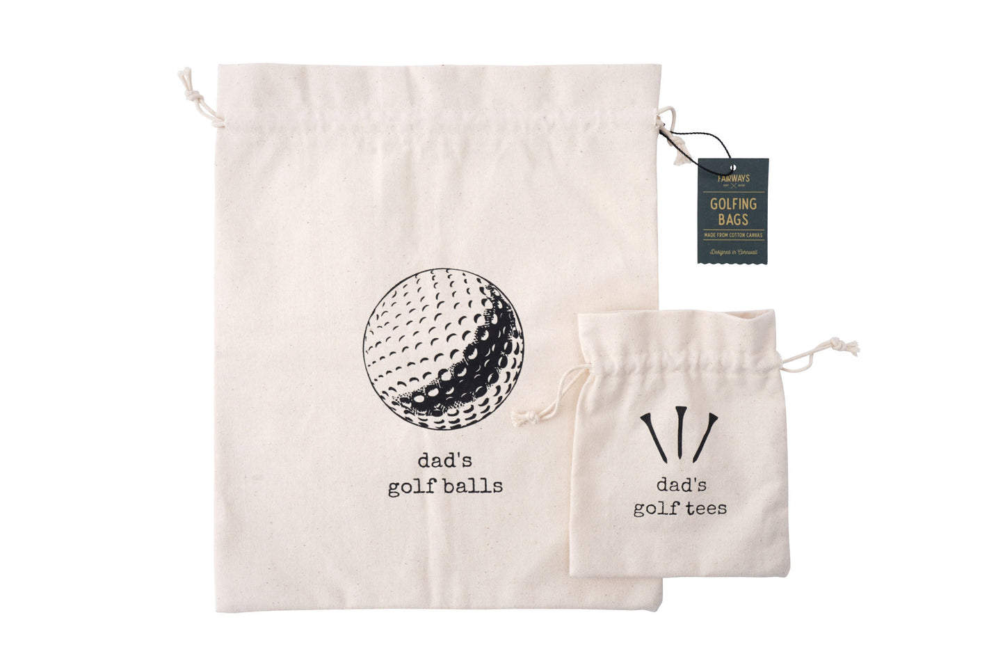 Set of 2 Golf Bags | For Golf Balls and Golf Tee’s | Men's | Gift For Dad