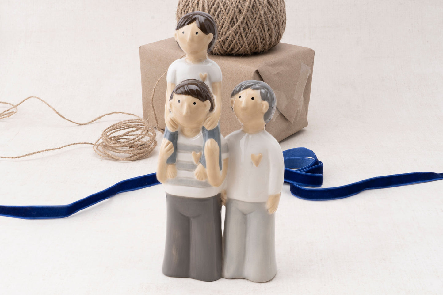 Male Family Figurine | Son Dad Grandad | Ceramic Ornament | Gift Box | Gift For Family