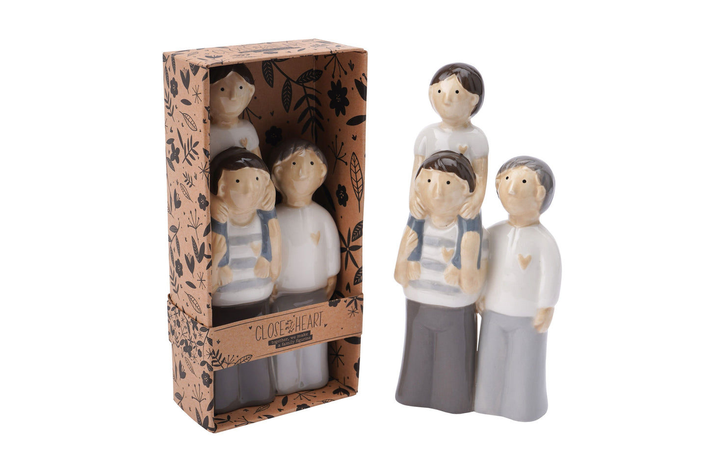 Male Family Figurine | Son Dad Grandad | Ceramic Ornament | Gift Box | Gift For Family