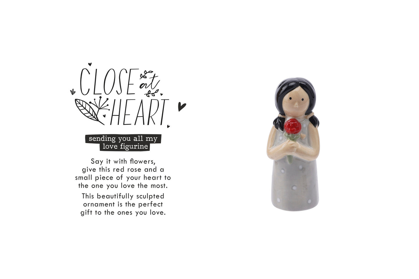 Sending You All My Love Flower Girl Figurine | Ceramic Ornament | Gift Box | Gift For Family & Friends