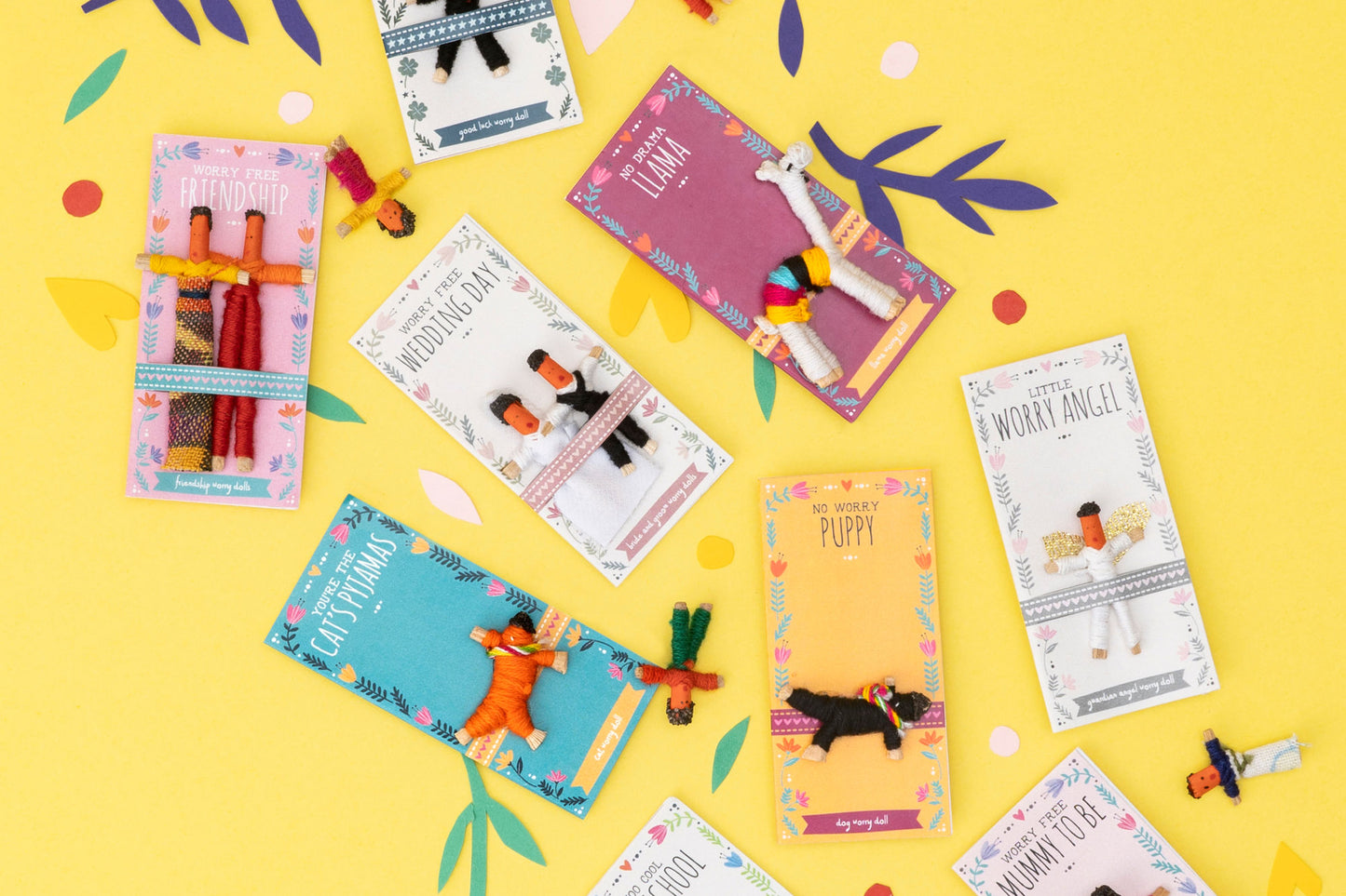 Live Happy 10 Personalised Worry Dolls