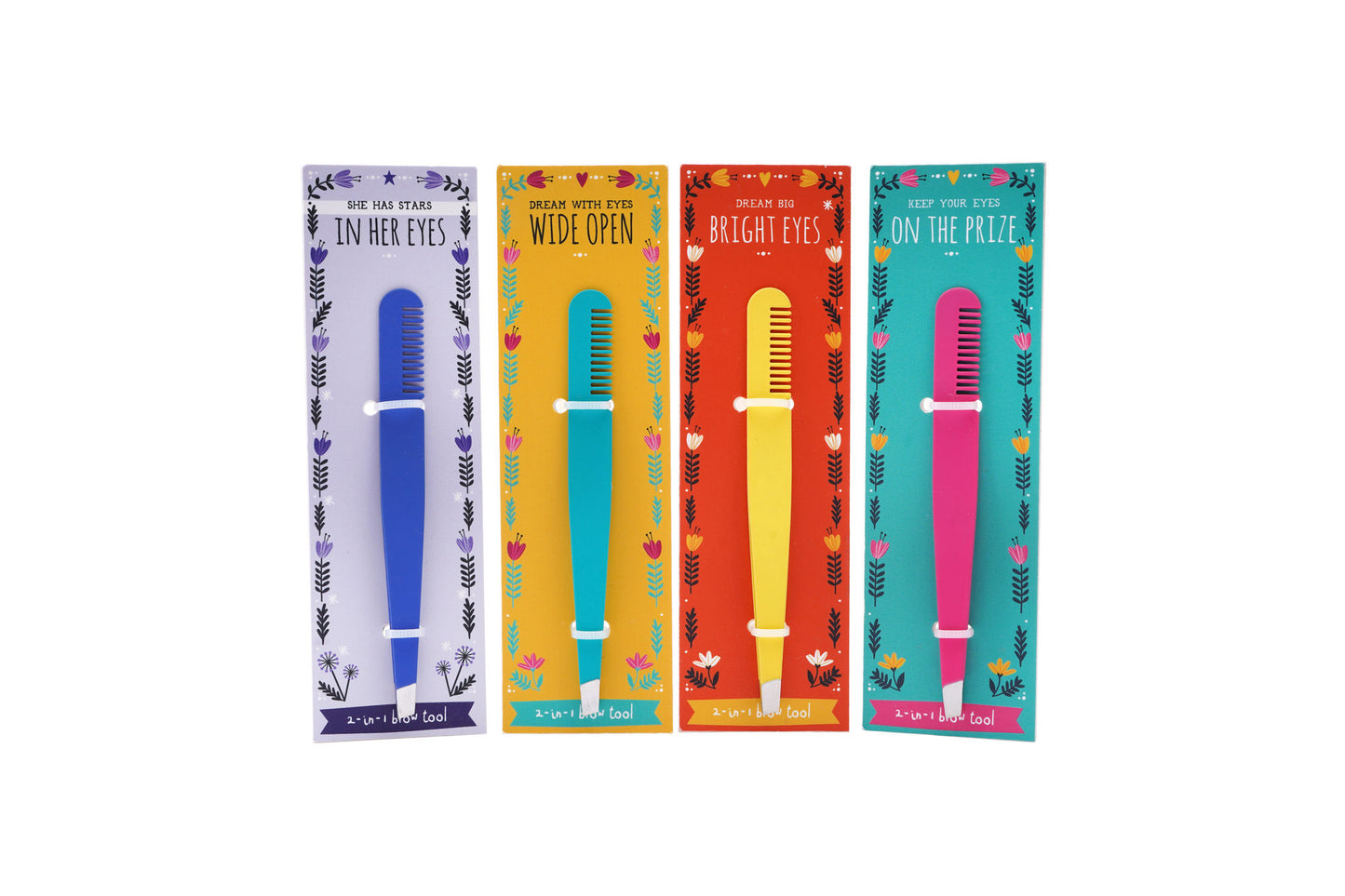 Live Happy 4 Asst 2 in 1 Brow Tool In Display
