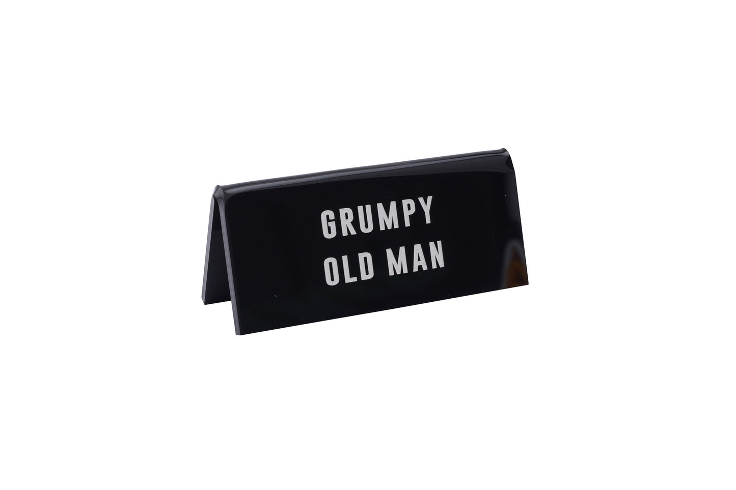 Black Acrylic Desk Sign 'Grumpy Old Man'