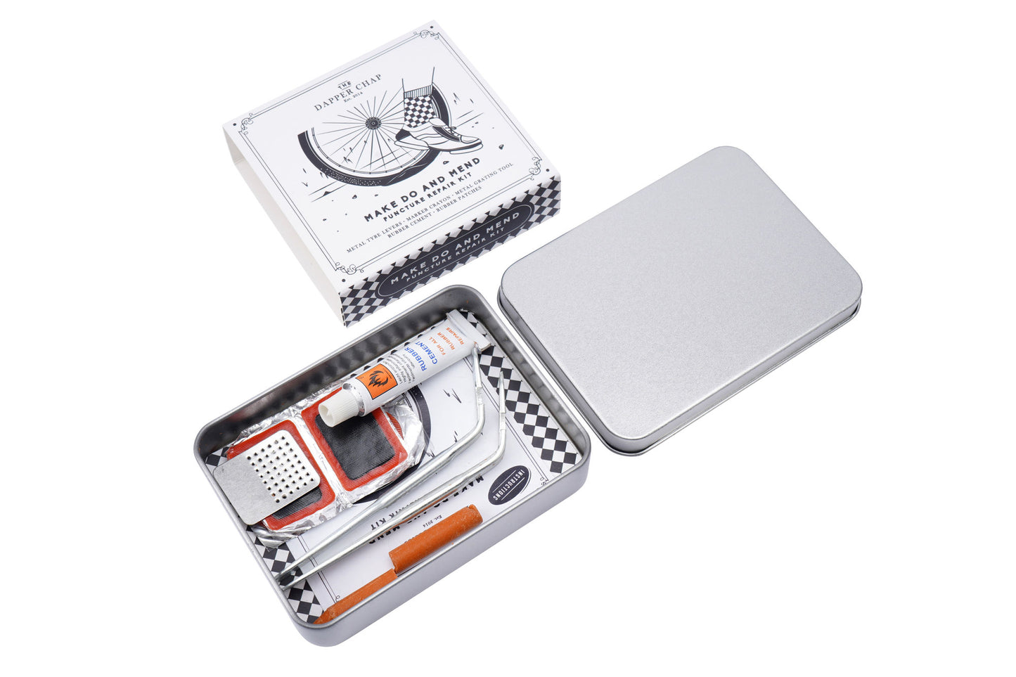Dapper Chap 'Make Do And Mend' Puncture Repair Kit | Cycling | Gift For Him