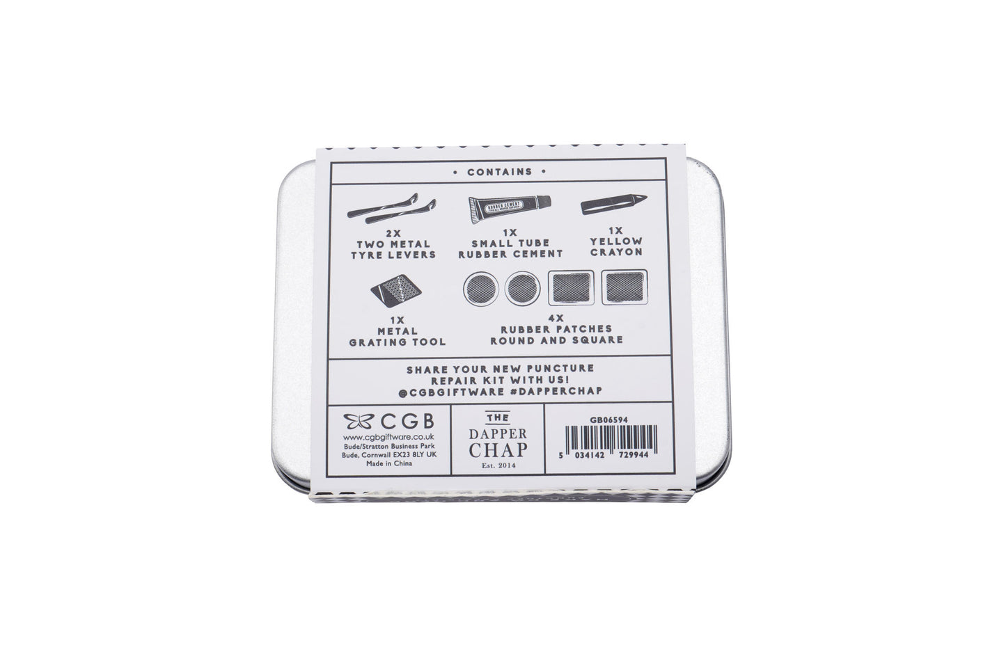 Dapper Chap 'Make Do And Mend' Puncture Repair Kit | Cycling | Gift For Him
