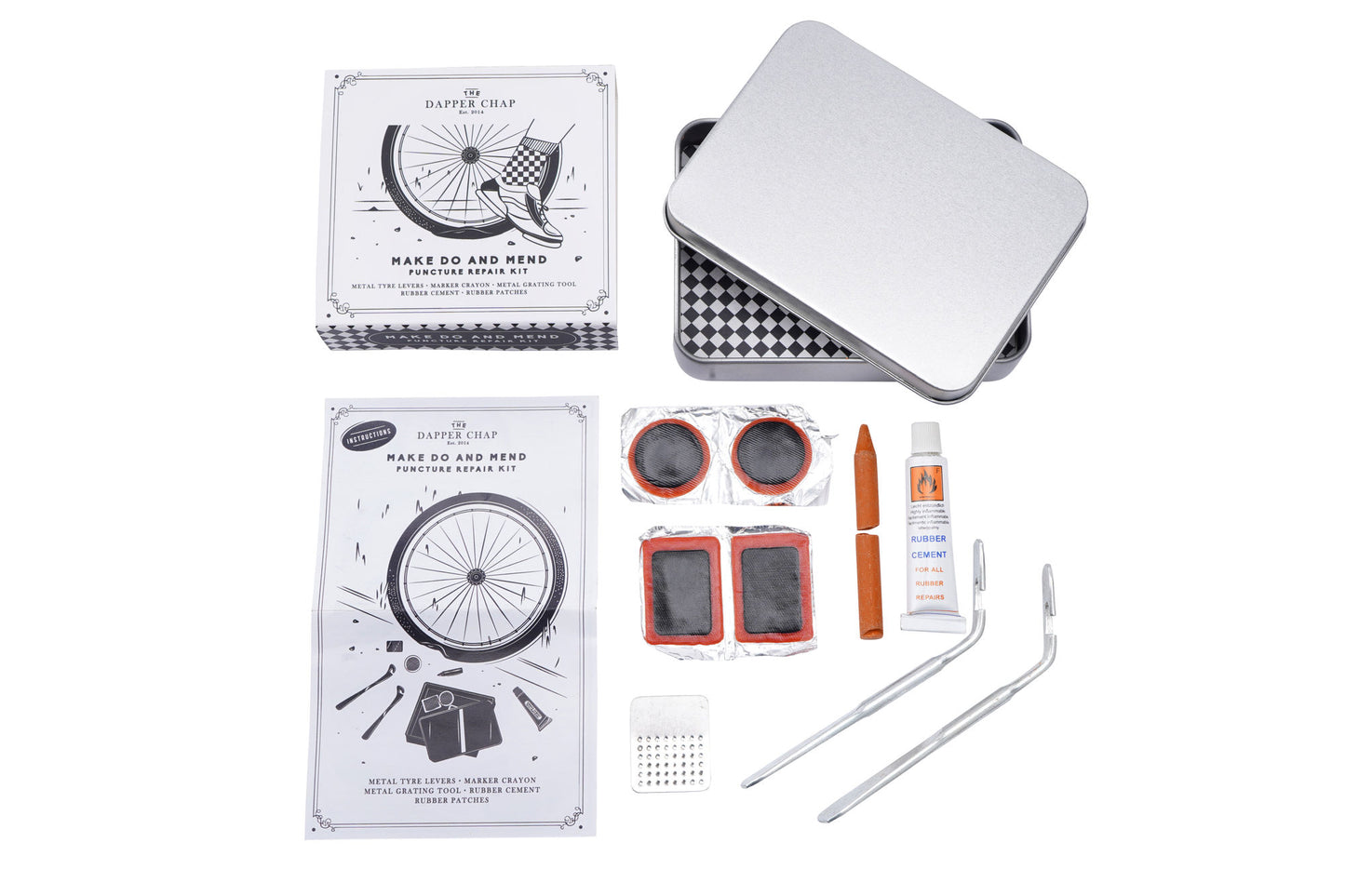 Dapper Chap 'Make Do And Mend' Puncture Repair Kit | Cycling | Gift For Him