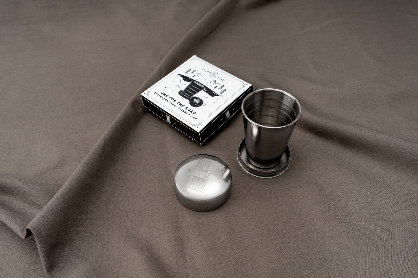 Stainless Steel Stirrup Cup | ‘One For The Road’ Slogan | Drink | Men's | Gift For Him