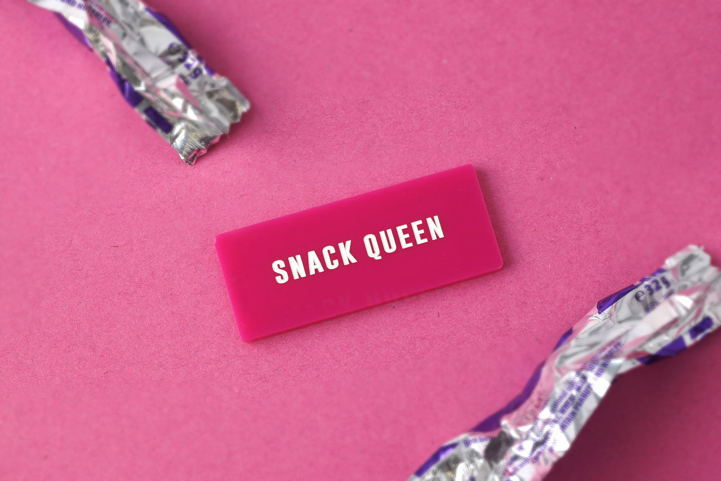 Fridge Magnet • 'Snack Queen' • Pink • Gift For Home