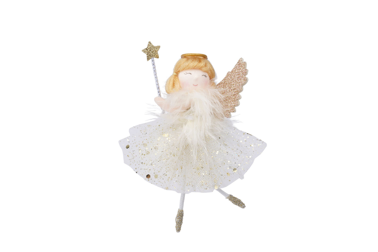 Gold Blonde Angel Hanging Decoration | Christmas Festive Holiday Home Accessory | Gold | Gift For Home