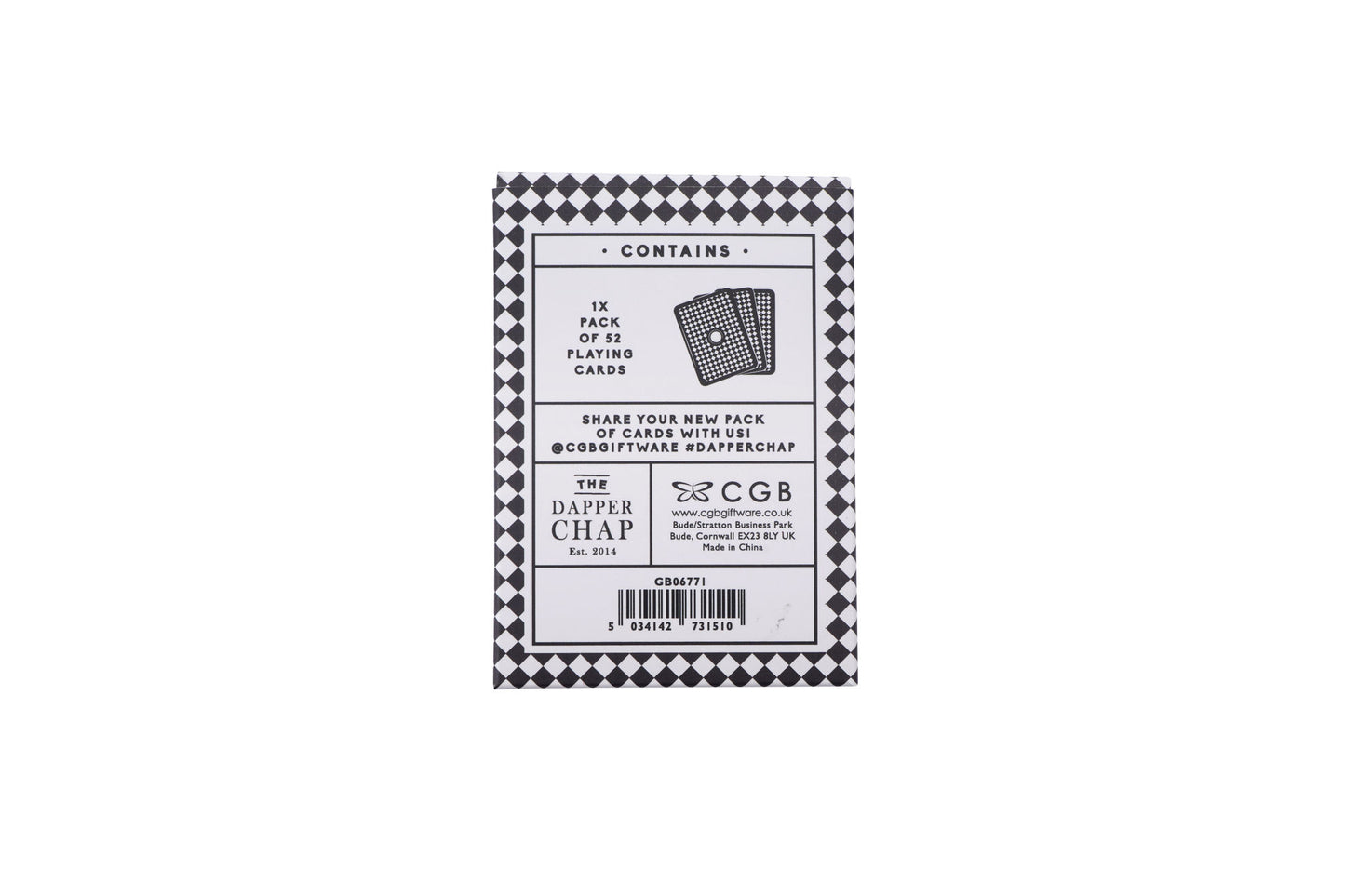 Dapper Chap 'Full House' Playing Cards