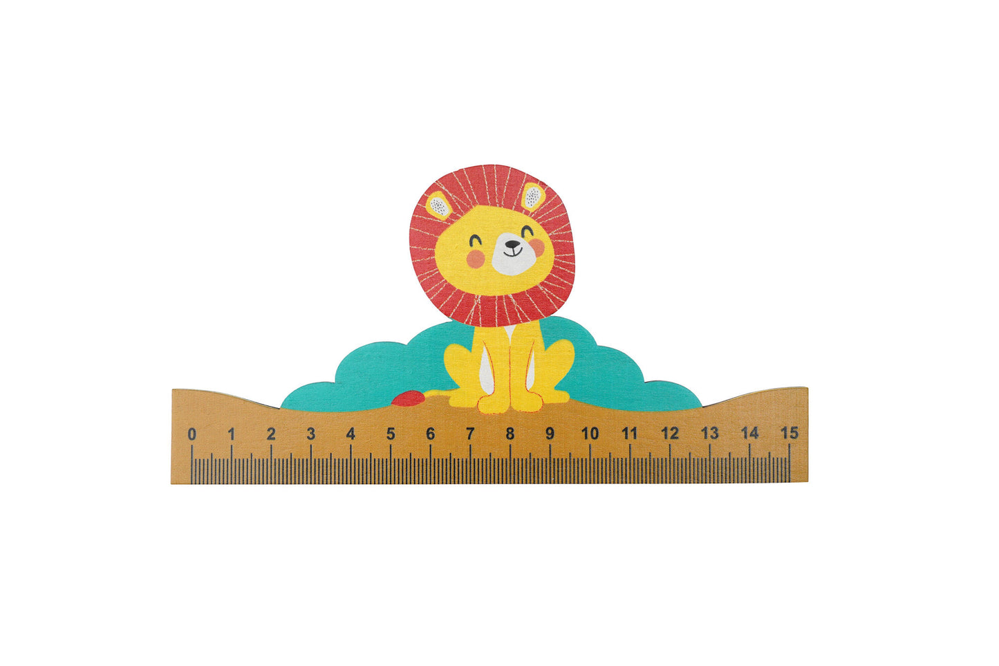 Wooden Lion 15cm Ruler • Stationary • Back To School • Gift For Children