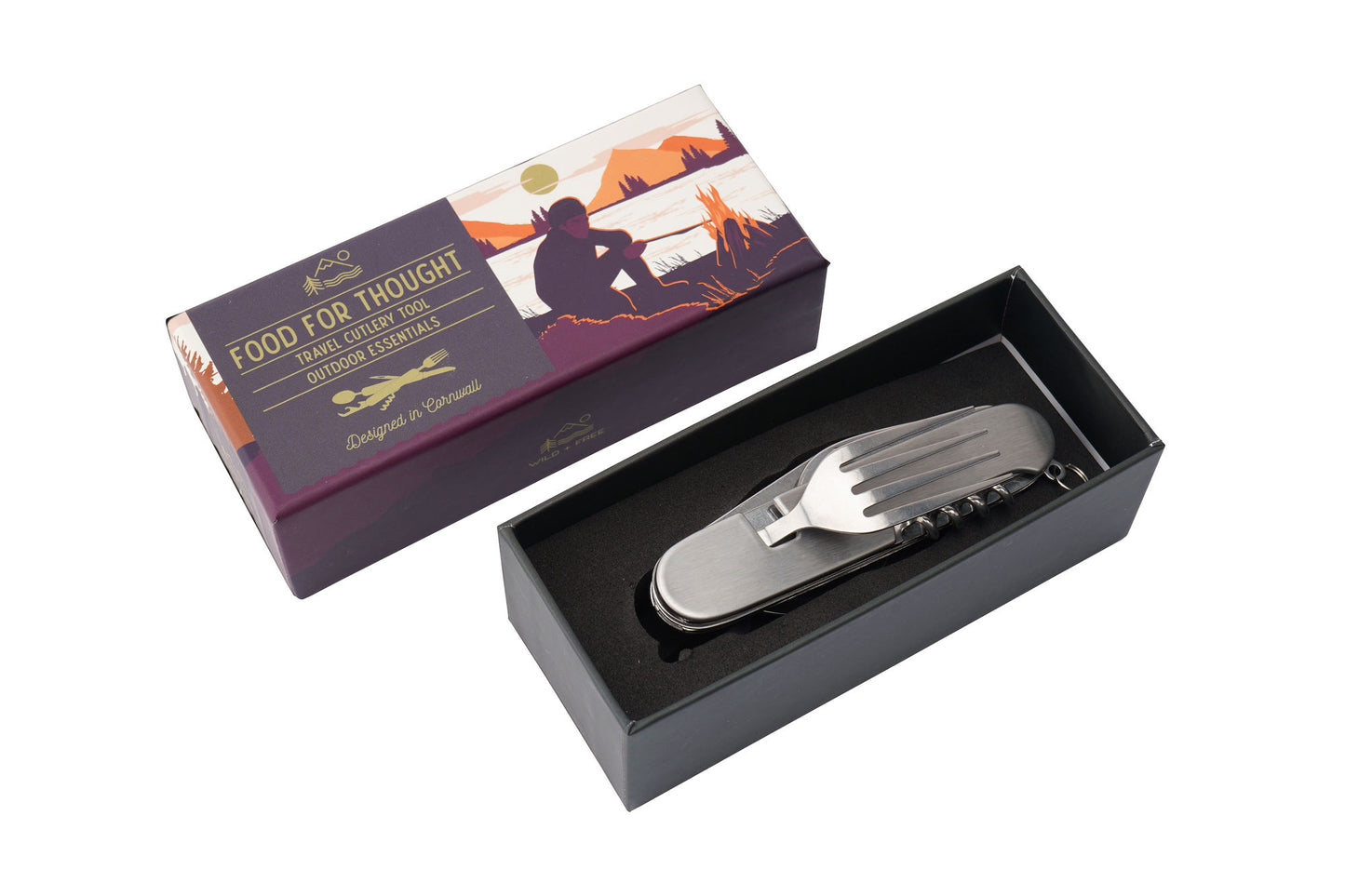 Camping Cutlery Tool | Can and Bottle Opener | Travel Adventure Outdoor Essential Tool Kit | Gift Boxed